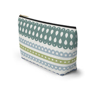 Ribbon Candy Accessory Pouch w T-bottom in Green